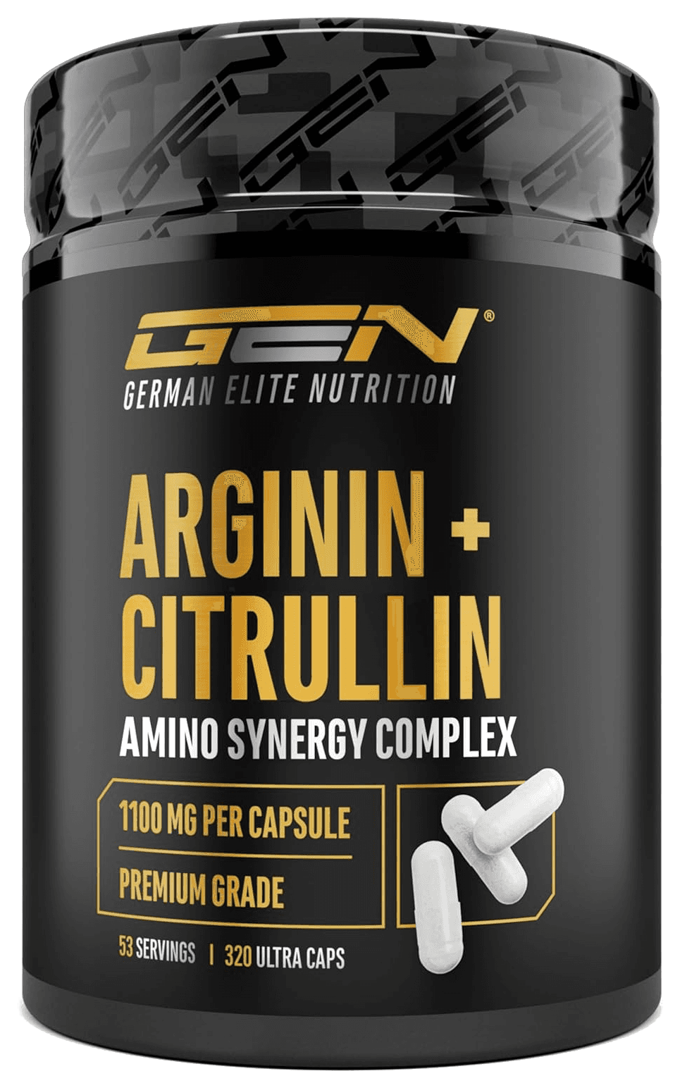 Arginine + Citrulline 320 gélules GEN - format vendu par DoseDialy