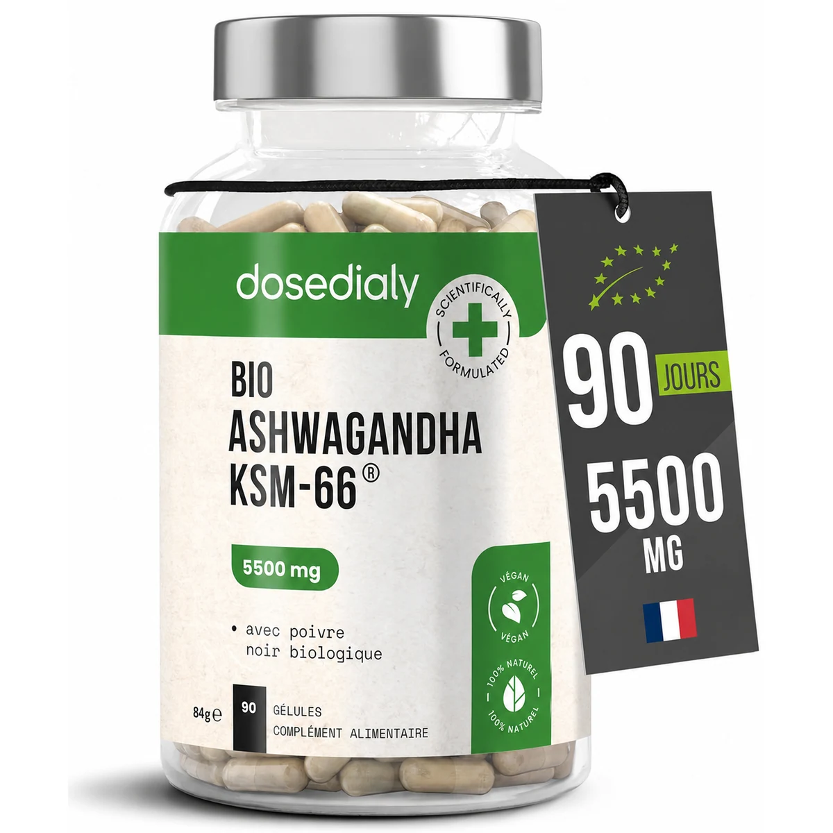Ashwagandha Bio KSM-66 90 gélules