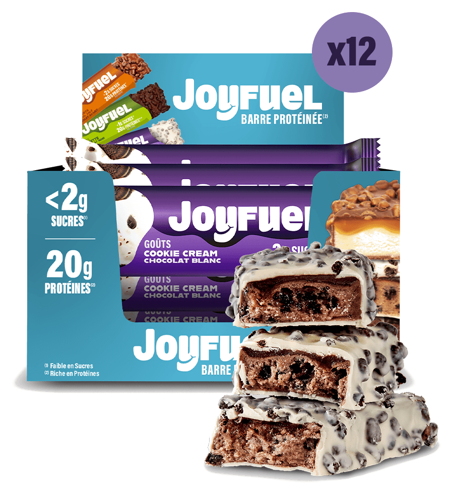 Barres Protéinées Cookie Cream Chocolat Blanc 12 × 55 g