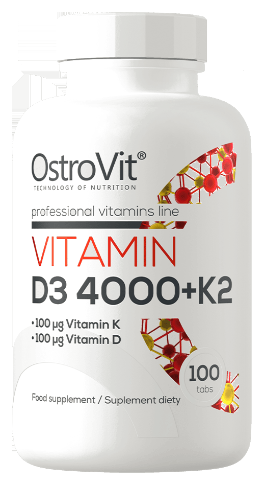 Vitamine D3 4000 UI + K2 100 comprimés