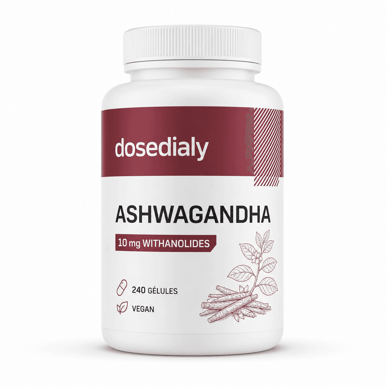Ashwagandha VEGE 240 gélules DoseDialy - format vendu par DoseDialy