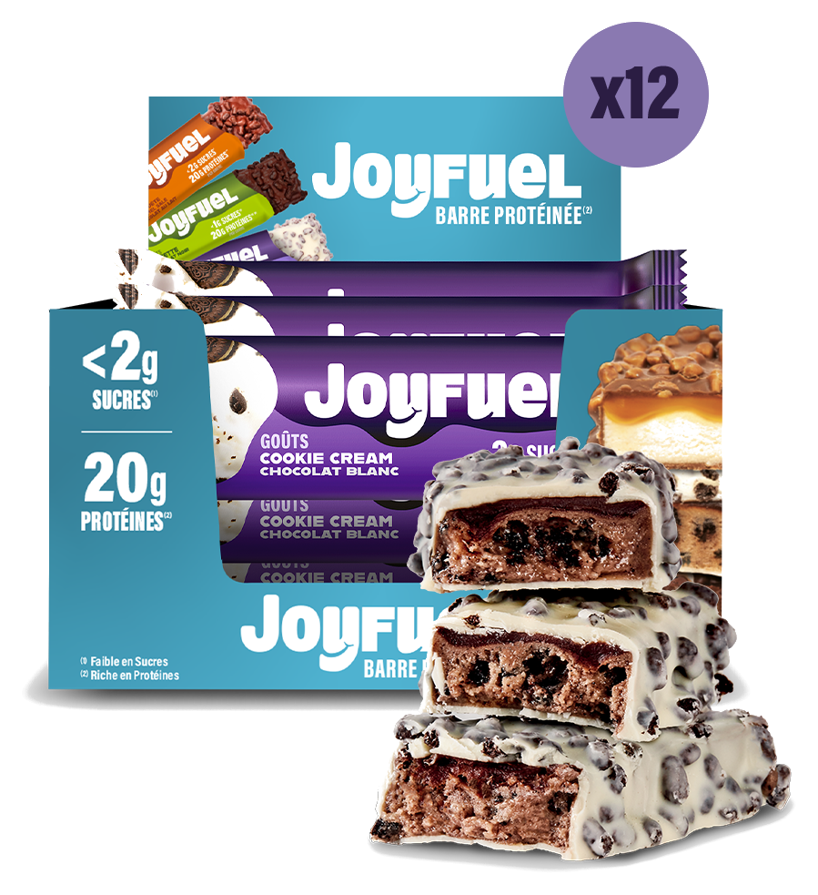 Barres Protéinées Cookie Cream Chocolat Blanc 12 × 55 g