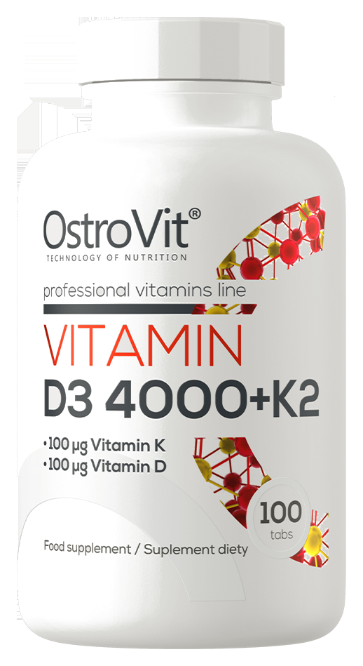 Vitamine D3 4000 UI + K2 100 comprimés