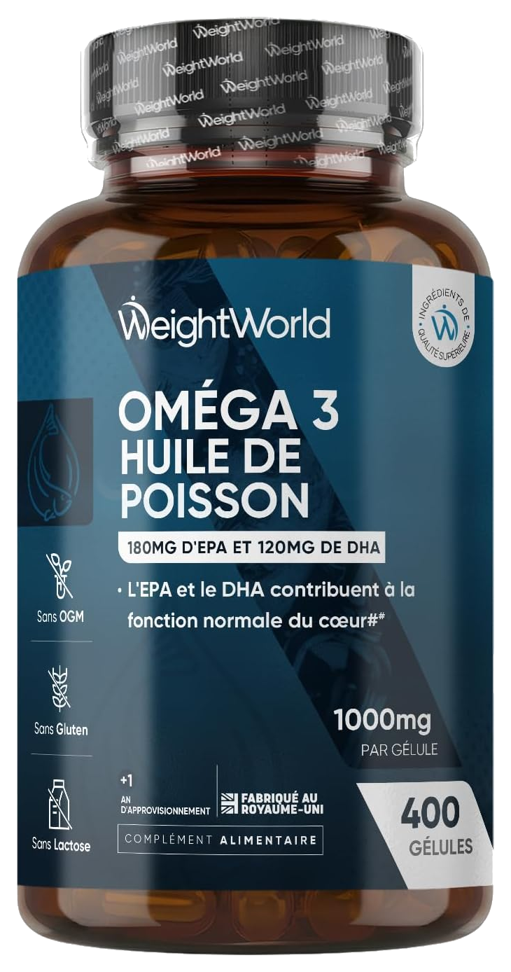 Oméga 3 Huile de Poisson 400 gélules